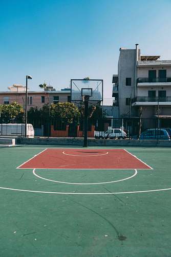 basketball court empty outdoor basketball court during daytime team